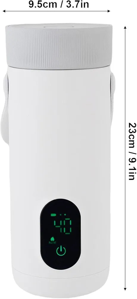 Bewinner USB Rechargeable Travel Electric Kettle 350ml, Battery Powered Hot Water Boiler for Tea Coffee, Portable Cordless Cup for Car, Camping, Outdoor Use