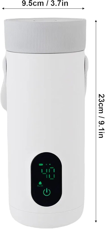 Bewinner USB Rechargeable Travel Electric Kettle 350ml, Battery Powered Hot Water Boiler for Tea Coffee, Portable Cordless Cup for Car, Camping, Outdoor Use