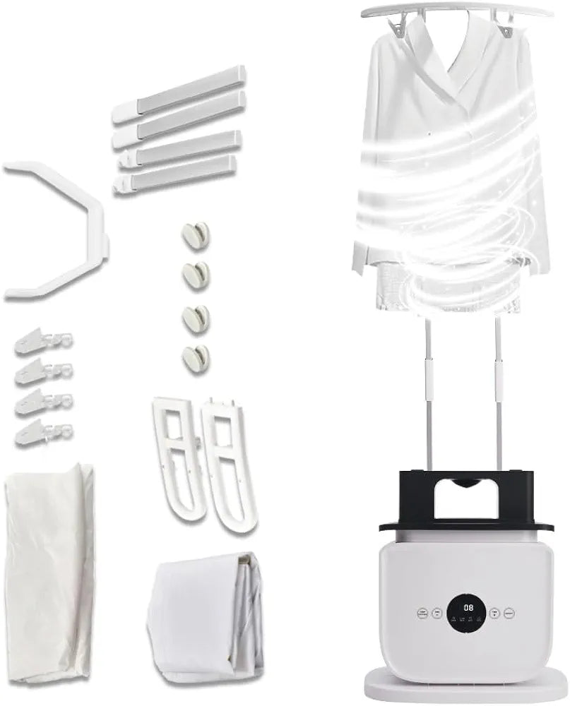 Automatic Hot Air Garment Dryer & Iron – 3-in-1 Clothes Ironing Machine, Hands-Free Wrinkle Remover for Shirts & Pants, Fast Drying Steam Dryer with Intelligent Control, Portable for Travel & Home
