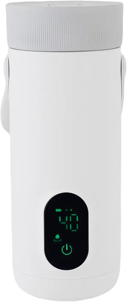 Bewinner USB Rechargeable Travel Electric Kettle 350ml, Battery Powered Hot Water Boiler for Tea Coffee, Portable Cordless Cup for Car, Camping, Outdoor Use