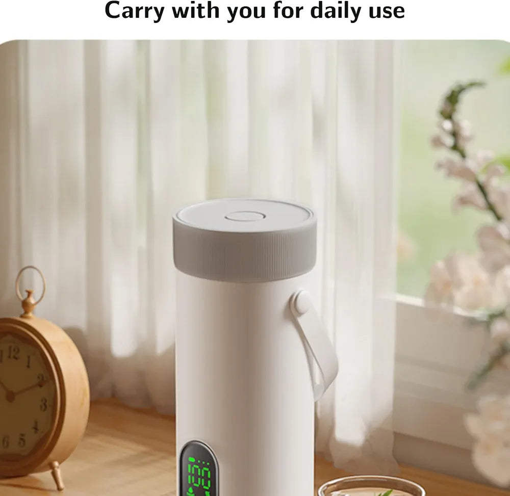 Bewinner USB Rechargeable Travel Electric Kettle 350ml, Battery Powered Hot Water Boiler for Tea Coffee, Portable Cordless Cup for Car, Camping, Outdoor Use