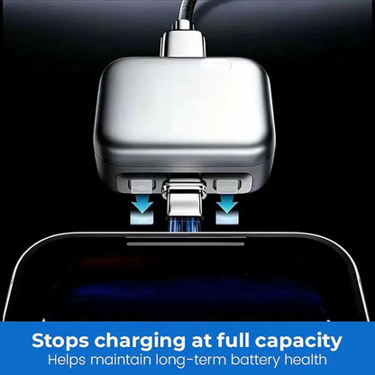 Stop Charge Smart Charger, Type-C Auto Disconnect Charging Cable Protector, Full Charge Eject Device, Universal Overcharge Protection Adapter for Smartphone Tablet USB Charging Cable