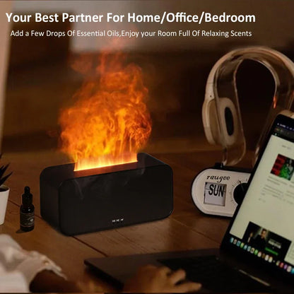 Mini Flame Aroma Humidifier - مرطب هواء على شكل لهب مع ضوء LED