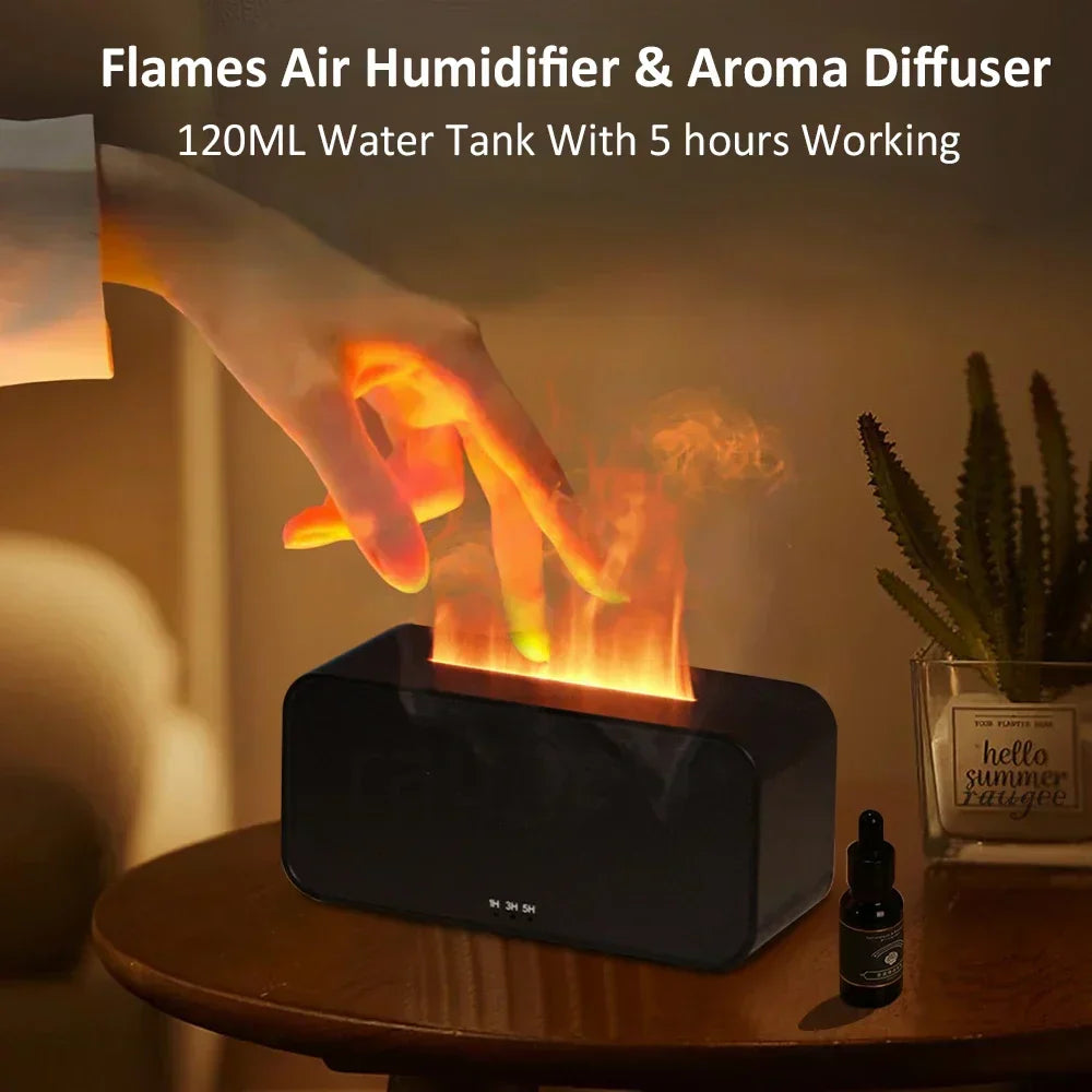 Mini Flame Aroma Humidifier - مرطب هواء على شكل لهب مع ضوء LED