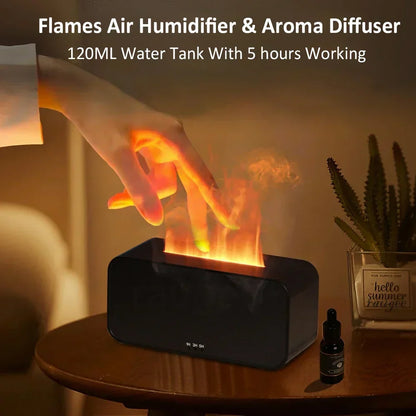 Mini Flame Aroma Humidifier - مرطب هواء على شكل لهب مع ضوء LED